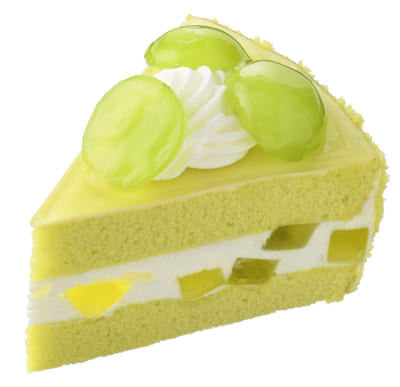 「銀座コージーコーナー」緑「シャインマスカットショート」