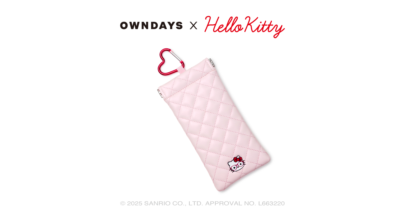 「OWNDAYS × Hello Kitty」おでかけキルティングソフトケース