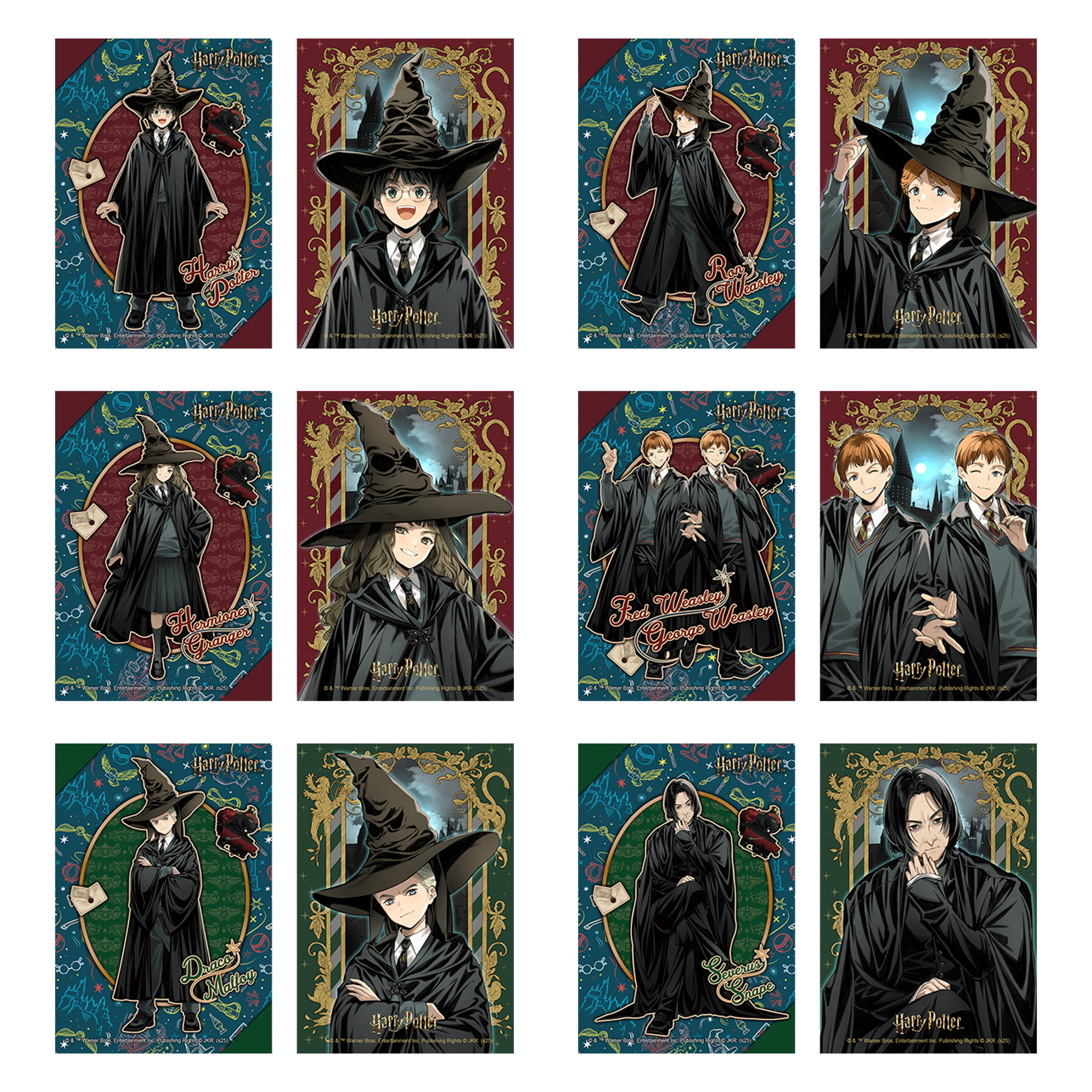 「『ハリー・ポッター』冬のグッズフェア2025-2026」ブロマイドコレクション/組分け