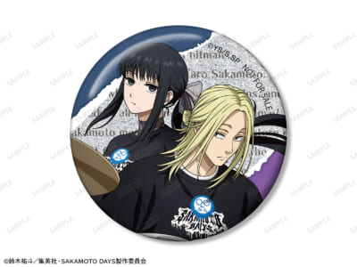 TVアニメ『SAKAMOTO DAYS』 POP UP SHOP in TOWER RECORDS 描き下ろし 神々廻&大佛 ロックバンドver. グリッター缶バッジ イベント限定特典