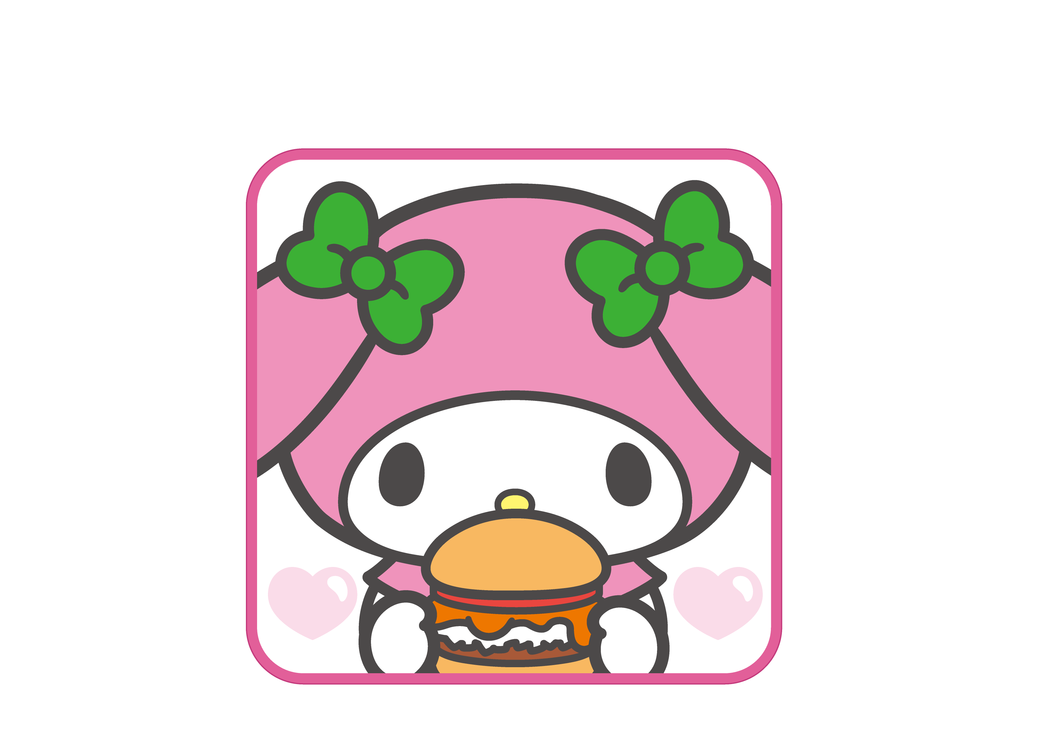 「サンリオ×モスバーガー」ミニタオル（マイメロディ）