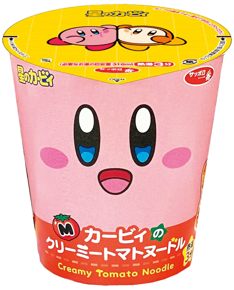 ファミリーマート「カービィたちの超まんぞくフェス」星のカービィ クリーミートマト味ヌードル
