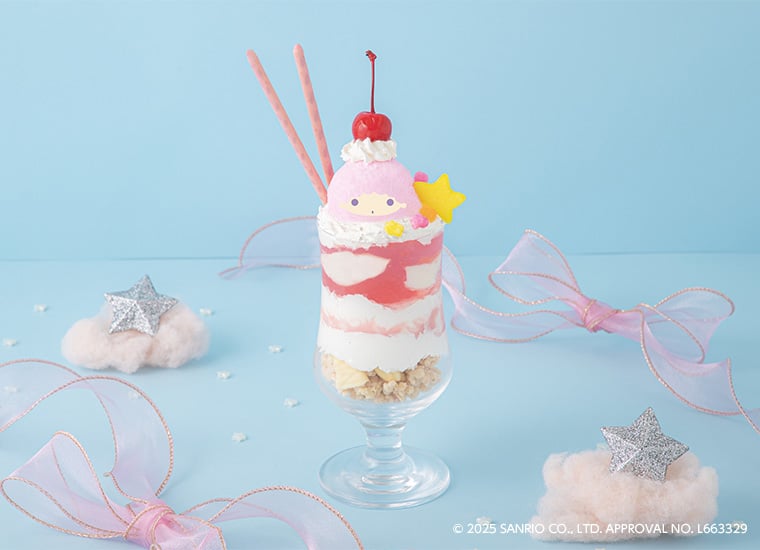 「LittleTwinStars Cafe」キキ&ララ パフェ（ララ）