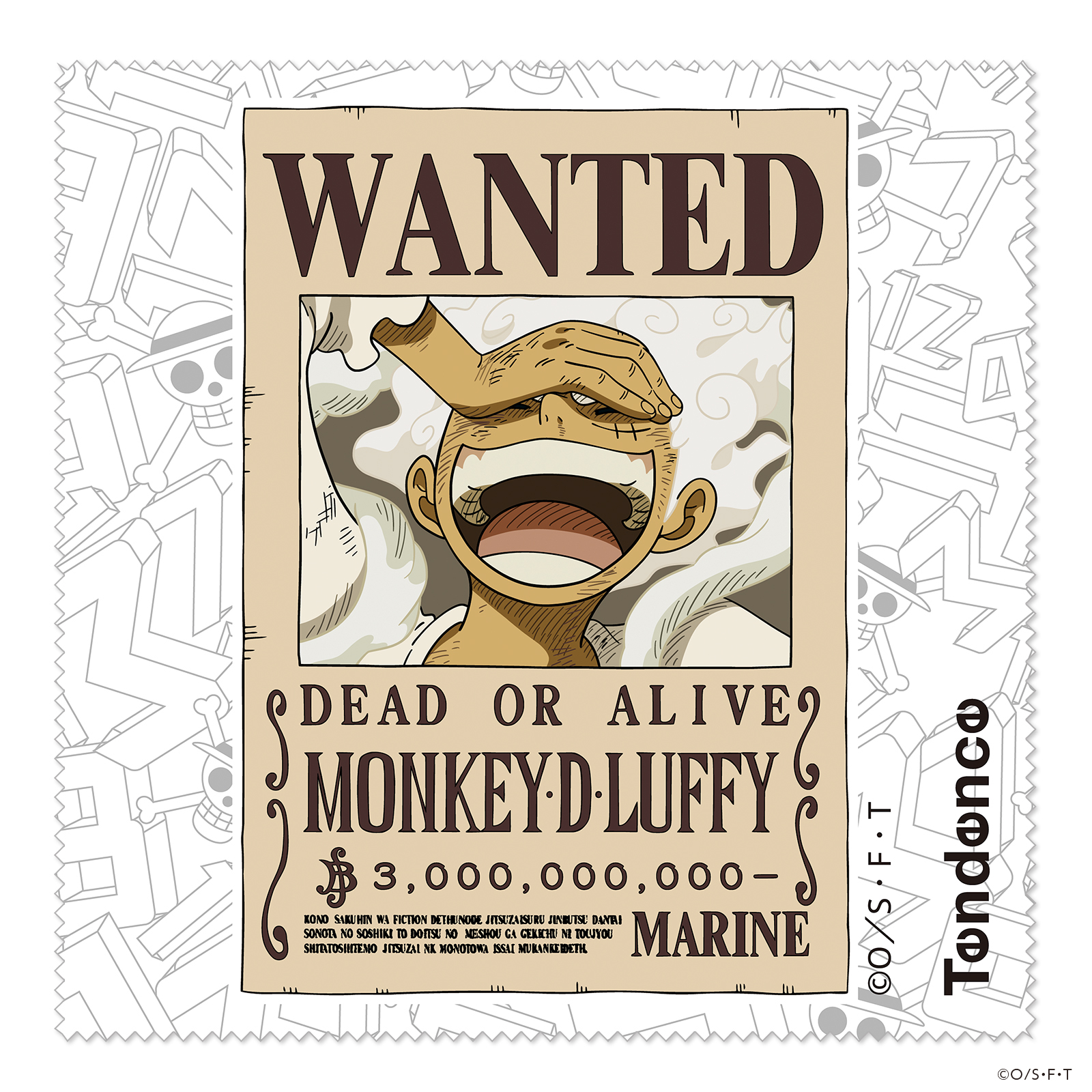 「ONE PIECE × Tendence」拭き布（セルベット/手配書モチーフ）