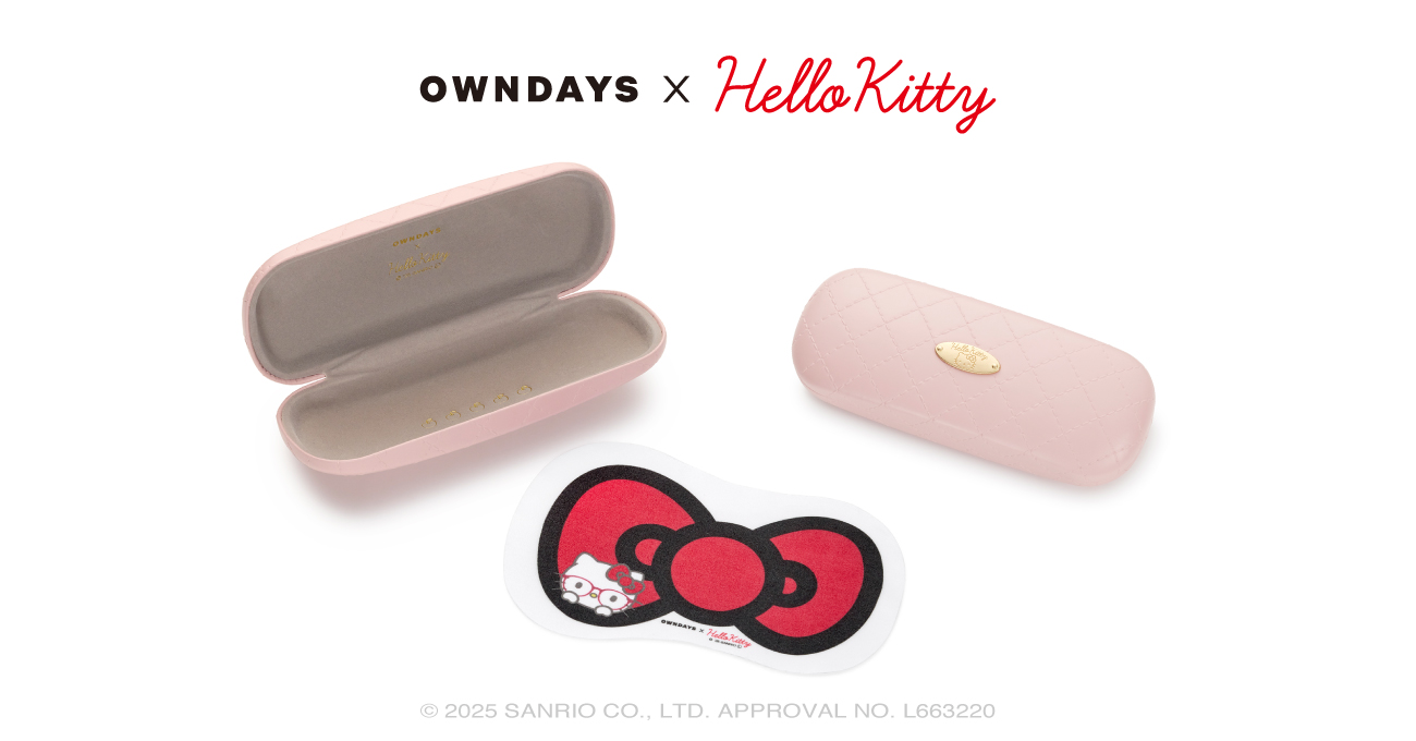 「OWNDAYS × Hello Kitty」セットケース＆メガネ拭き