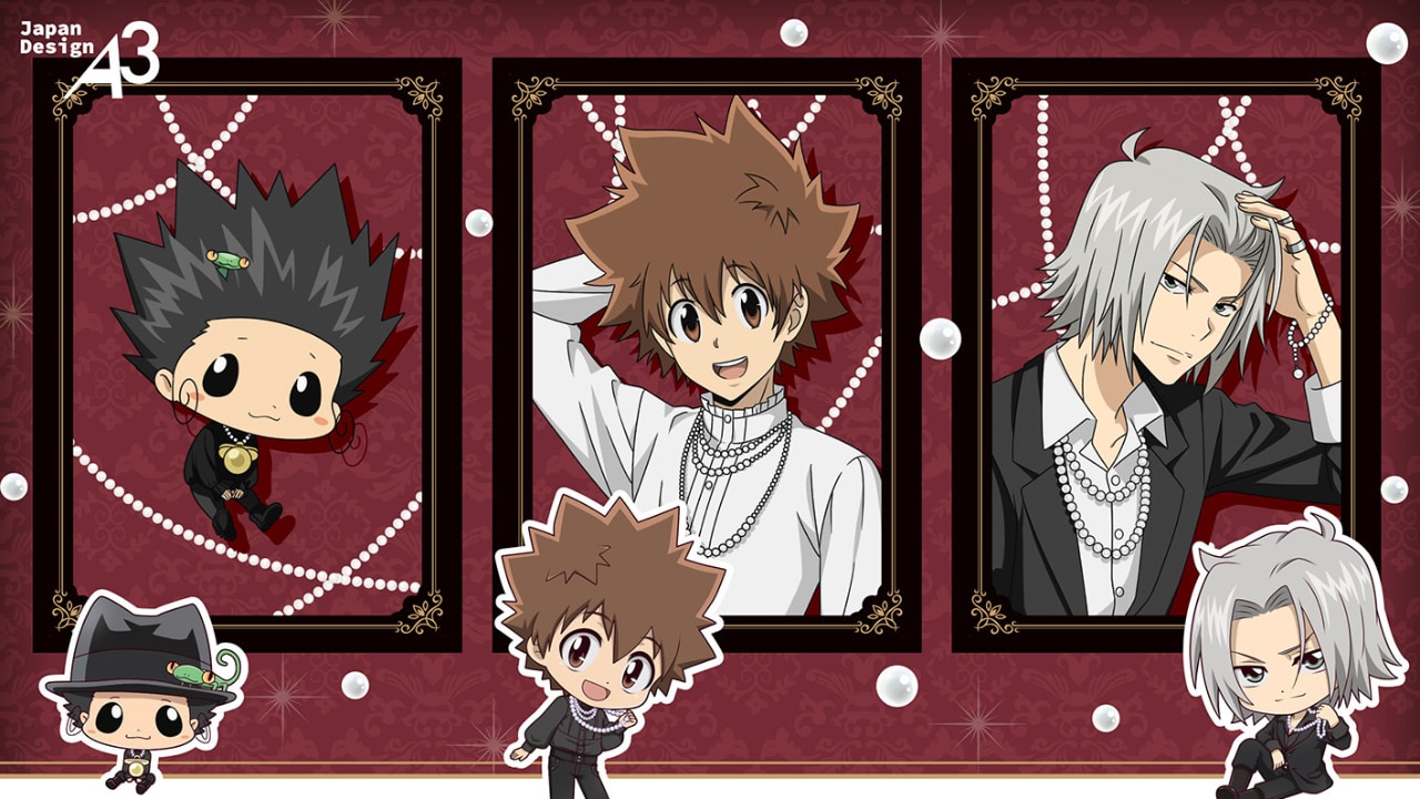 『リボーン』新作グッズが登場！”ブラック×パールコーデ”のボンゴレファミリー描き下ろしイラストが大人っぽくて尊い