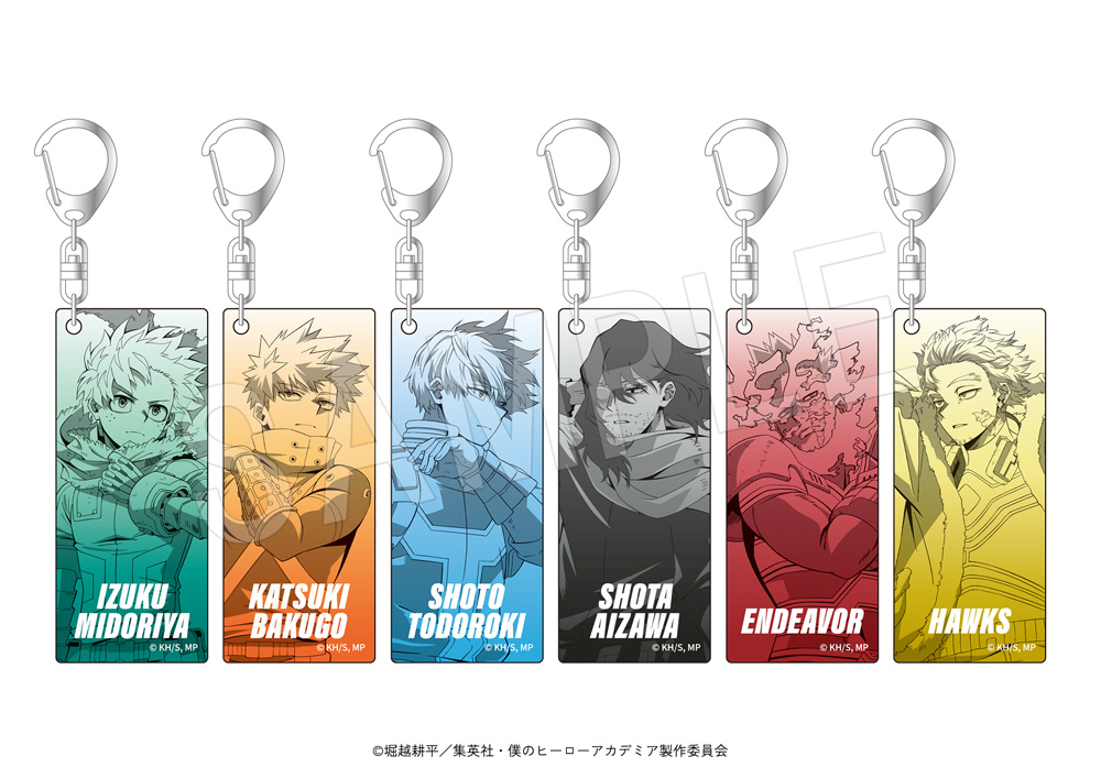 『ヒロアカ』「渋谷ヒーローズミッション」トレーディンググリッターアクリルキーホルダー