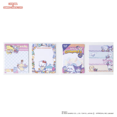 「ちいかわ×サンリオキャラクターズ」スーパーマーケットなパタパタふせん