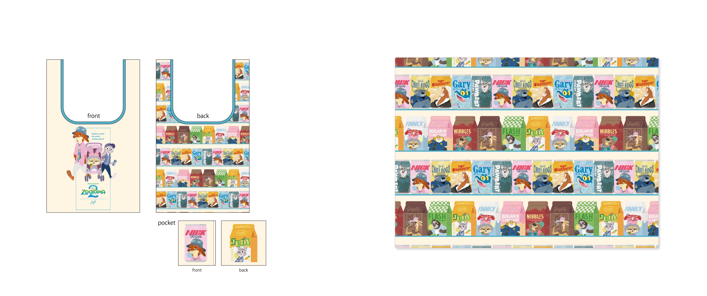 「ズートピア2」OH MY CAFE エコバッグ、ブランケット