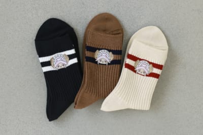 「ONE PIECE×靴下屋」CHOPPER'sコラボ 刺繍2本ラインソックス