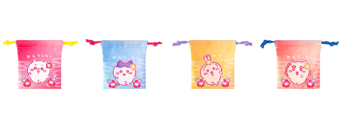 「ちいかわ」4個セットミニ巾着（めんそ〜れ〜）