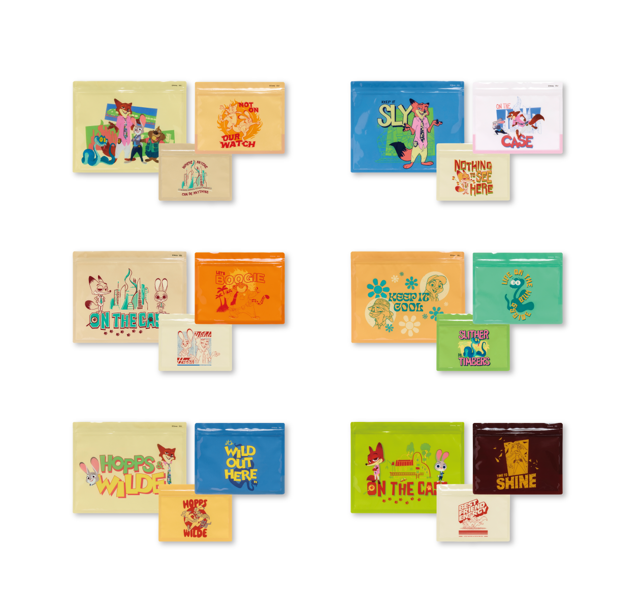 Happyくじ『ズートピア2』J賞：ジッパーバッグセット