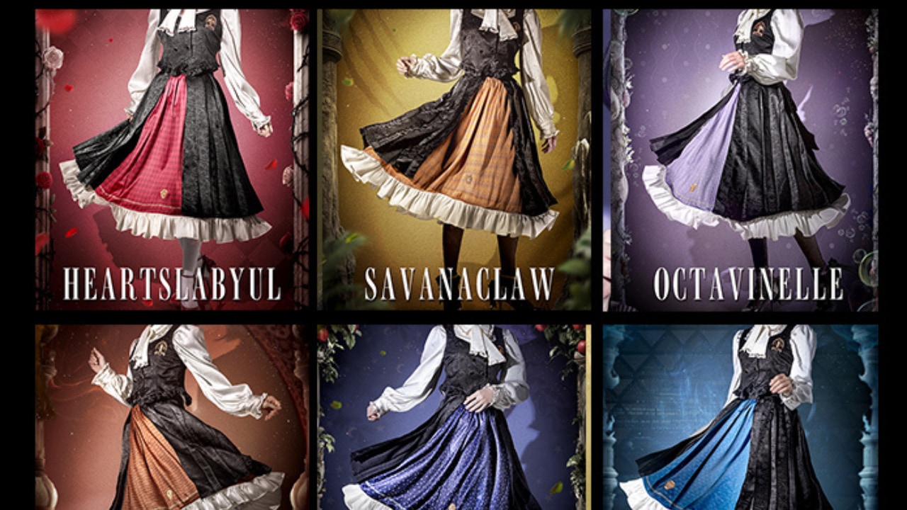 「ツイステ×MAYLA」コラボ商品が2月2日発売！7寮イメージのエレガントなスカート・ブラウス・ベストが登場