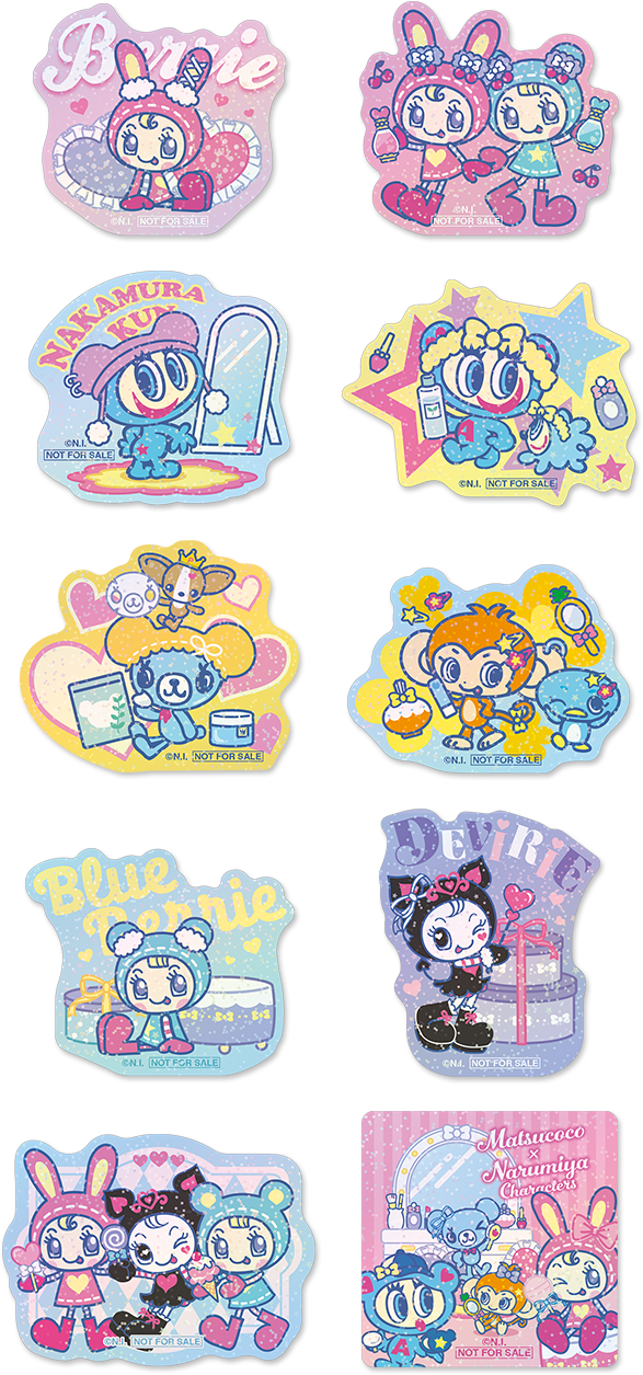 「ナルミヤキャラクターズ×マツキヨココカラ」ホログラムステッカー