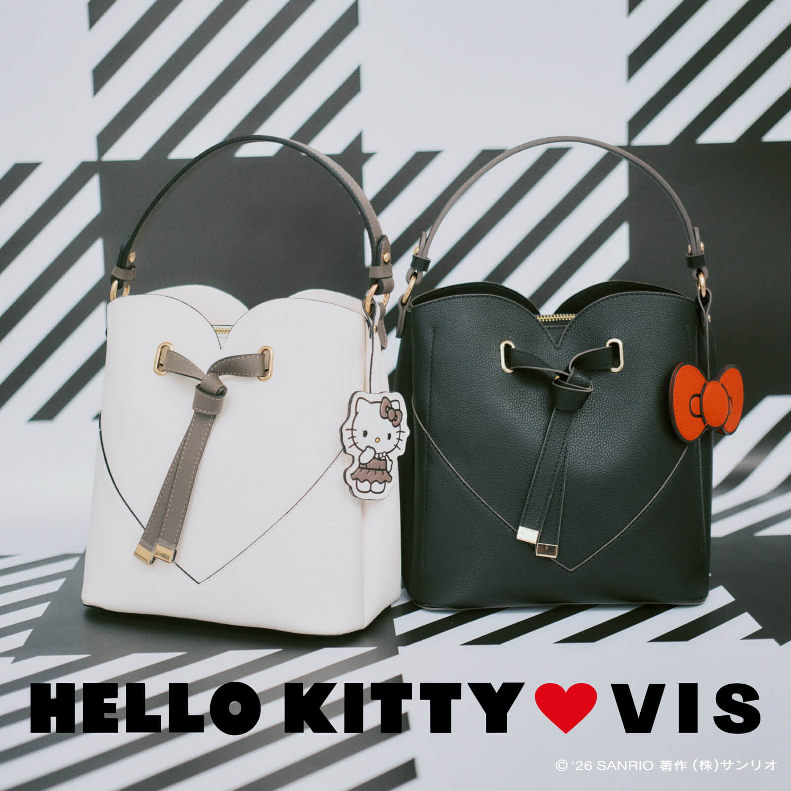 「サンリオ×VIS」ハートカットバッグ