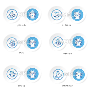 「サンリオ×ローソン」プレート2枚セット