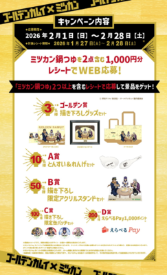 「ゴールデンカムイ×ミツカン鍋つゆ」コラボキャンペーン