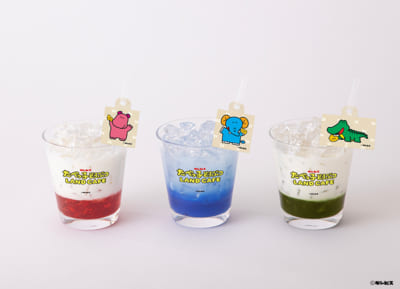 「たべっ子どうぶつLAND CAFE」どうぶつさんのカラフルドリンク