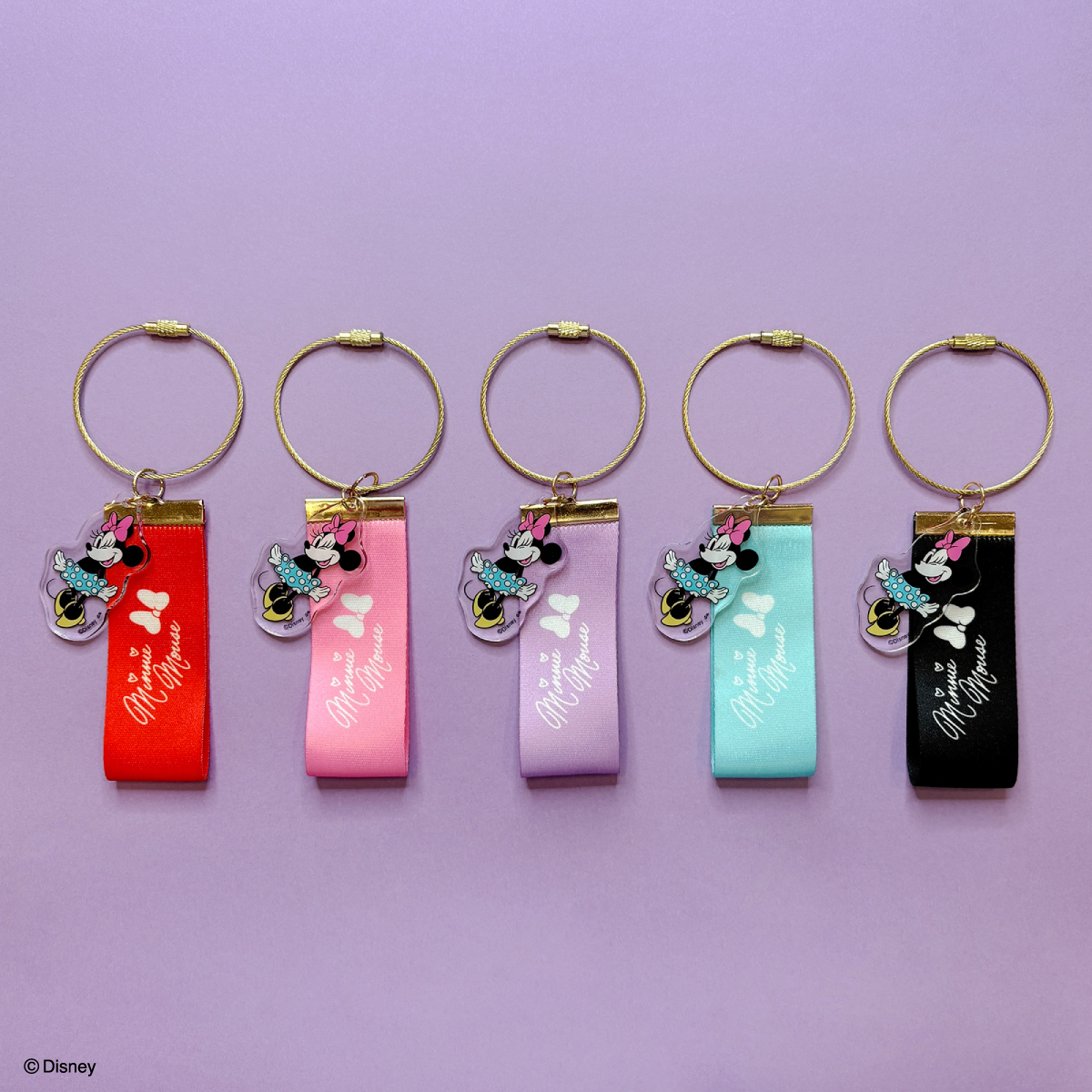 「ディズニー×キャンドゥ」ミニーマウス ワイヤーキーホルダー