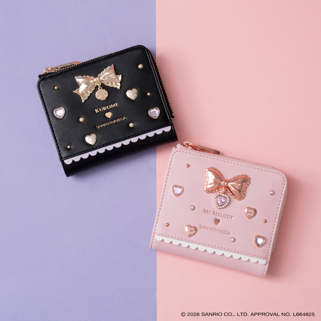 「サンリオ×サマンサベガ」マイメロディ＆クロミ　折財布