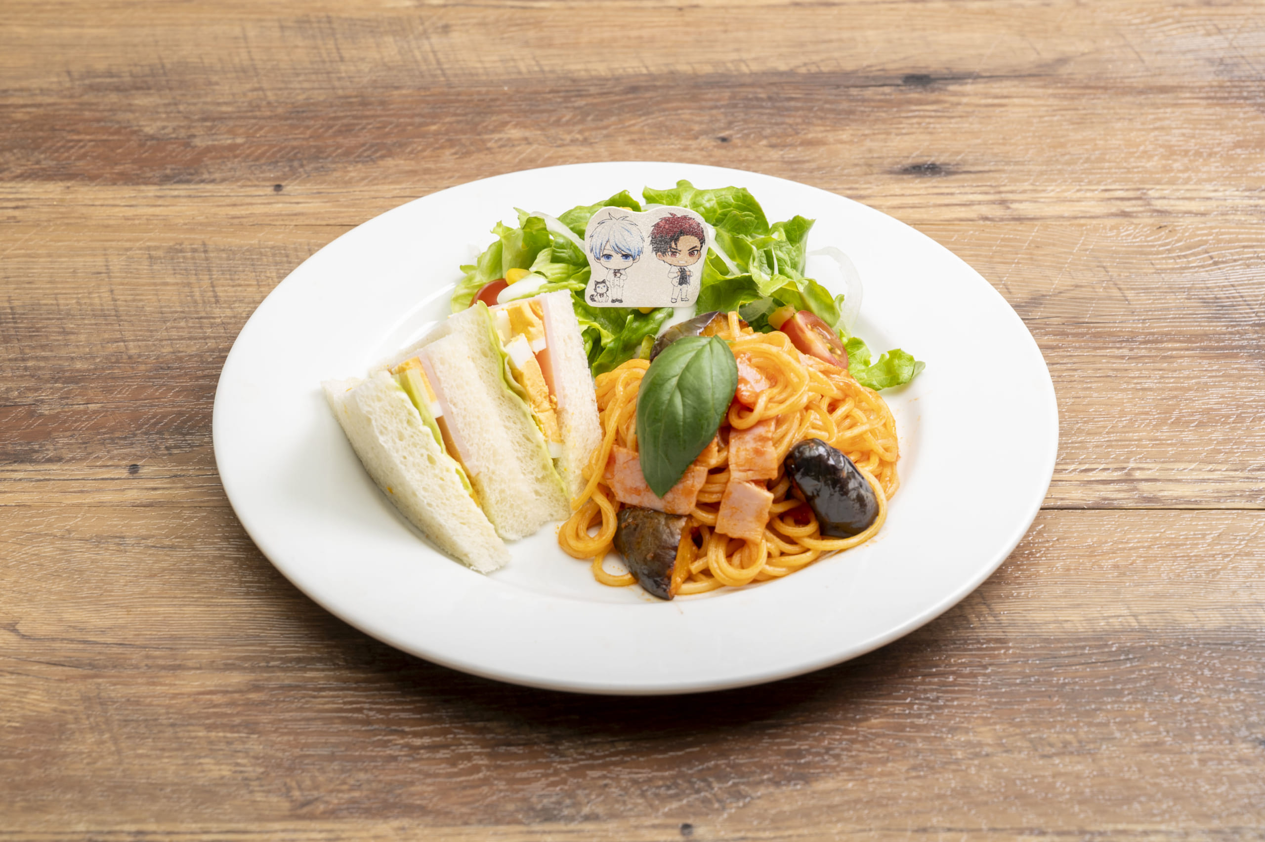 「黒子のバスケ×GiGO」黒子＆火神　ゆで卵サンドとトマトソースパスタセット