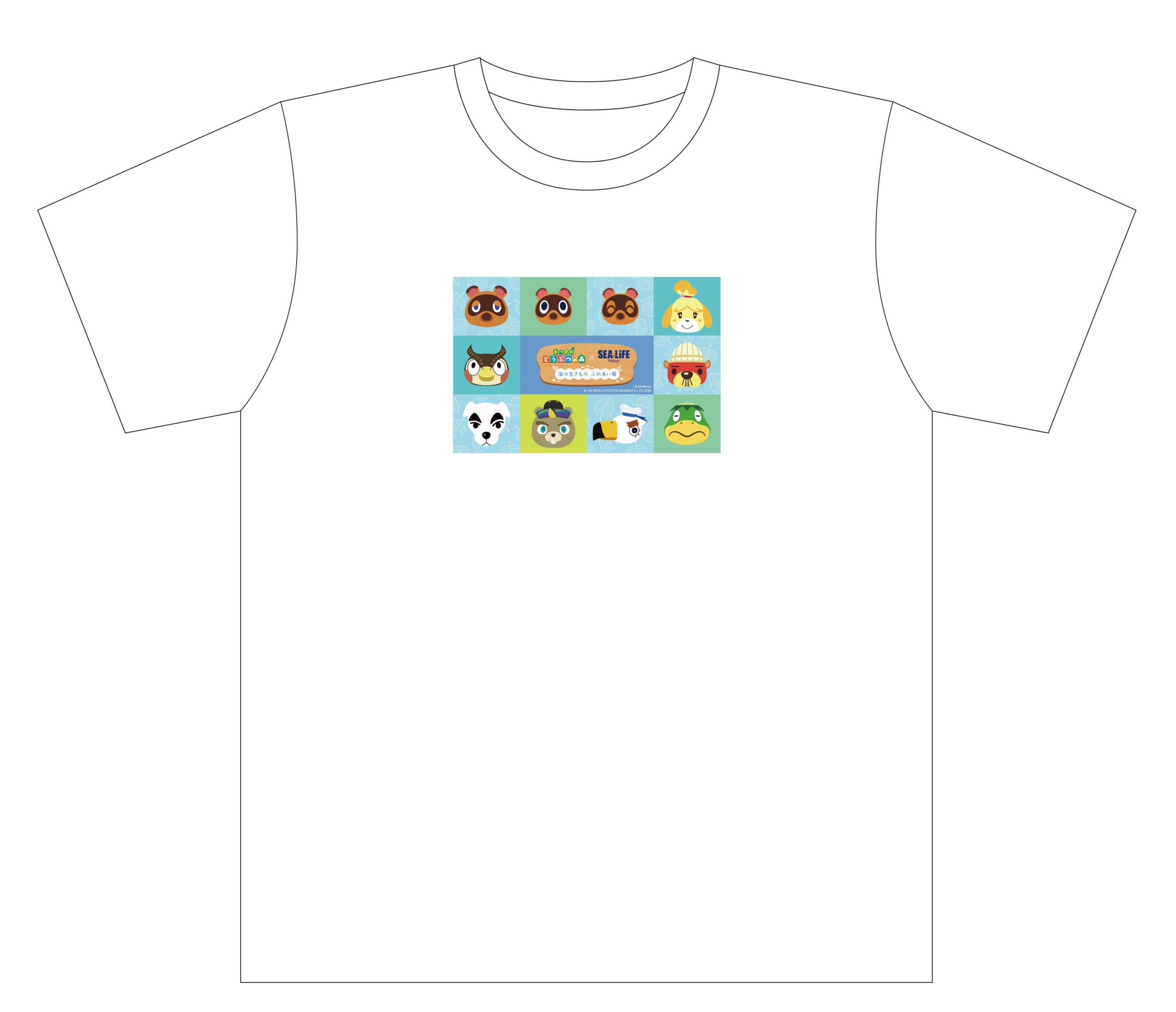 「あつまれ どうぶつの森×名古屋シーライフ」Tシャツ