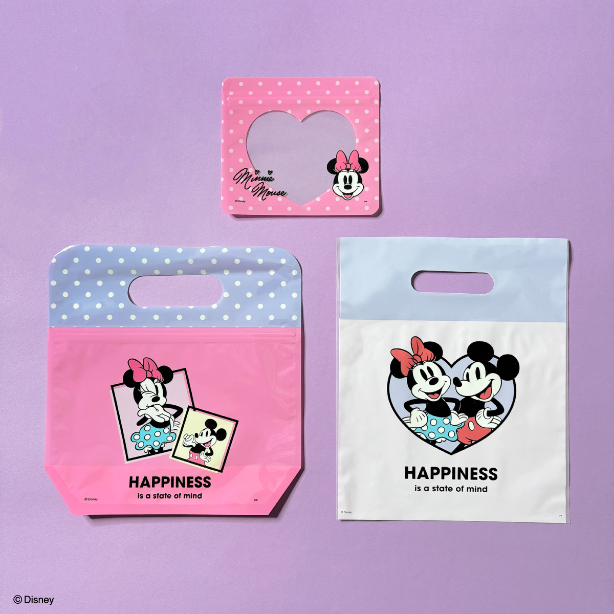 「ディズニー×キャンドゥ」ミニーマウス ジッパーバッグ 4P