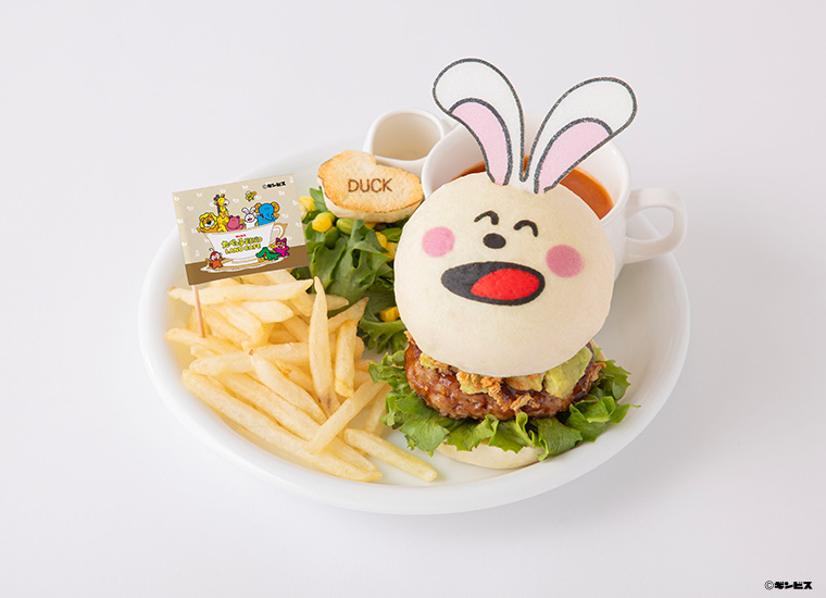 「たべっ子どうぶつLAND CAFE」とくせい！もぐもぐどうぶつさんバーガープレート