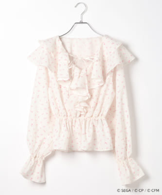 「プロセカ×ZOZOTOWN」ラッフルリボンブラウス