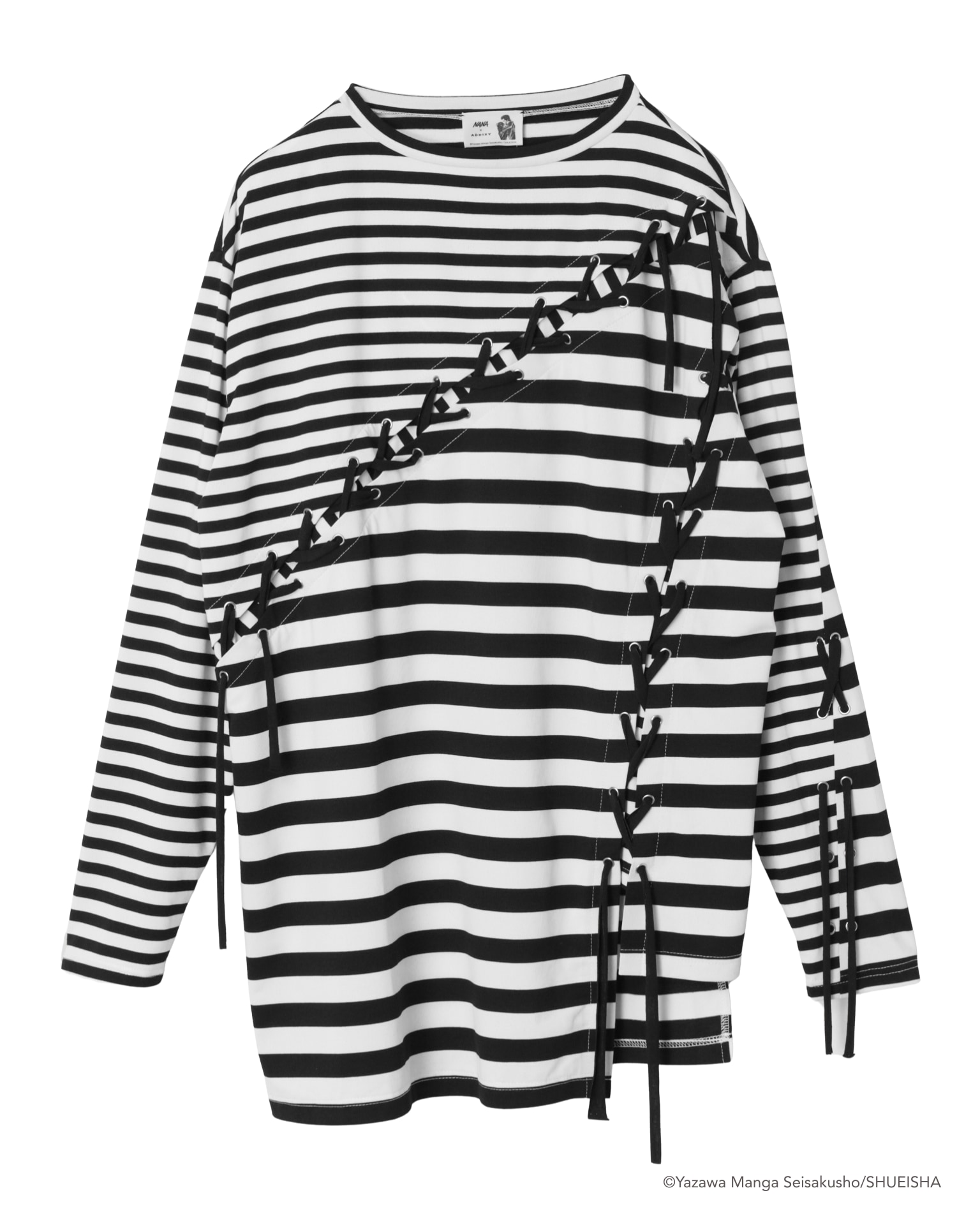 「NANA × ADDIXY」BORDER LACE-UP TOP
