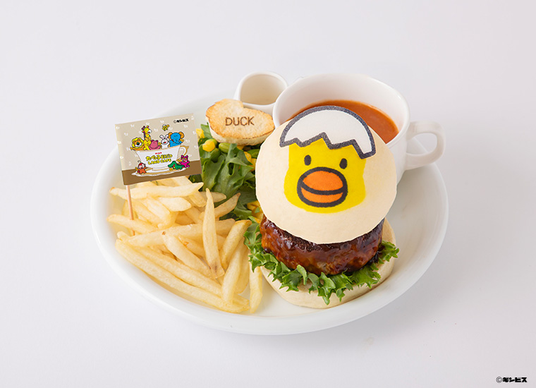 「たべっ子どうぶつLAND CAFE」とくせい！もぐもぐどうぶつさんバーガープレート