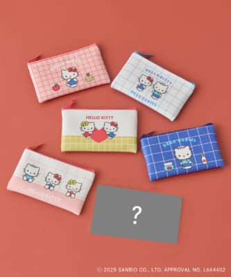 「サンリオ×BIRTHDAY BAR」ハローキティ ブラインドミニフラットポーチ