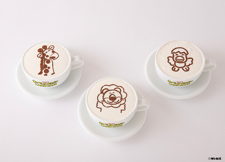 「たべっ子どうぶつLAND CAFE」どうぶつさんのホッとカフェラテ