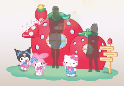 いちごのお家 フォトスポット ハローキティ・マイメロディ・クロミ