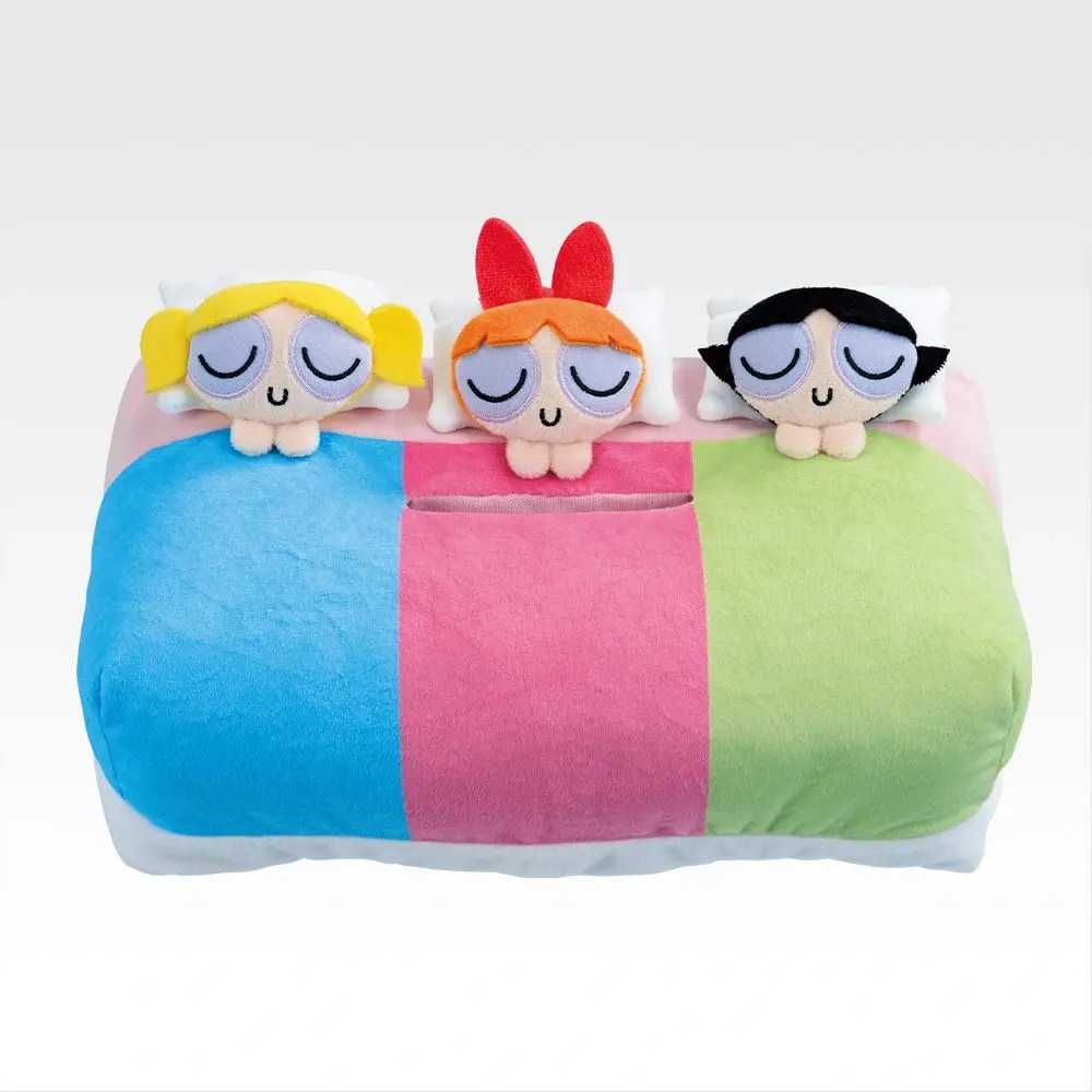 「一番くじ パワーパフ ガールズ」ラストワン賞：おやすみガールズ♪ティッシュケース