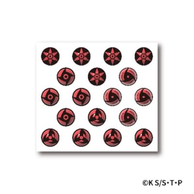 NARUTO-ナルト- 疾風伝 写輪眼ぷっくりシール 万華鏡写輪眼デザイン