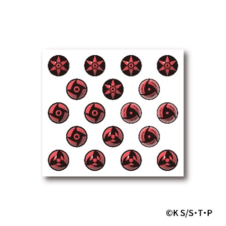 NARUTO-ナルト- 疾風伝 写輪眼ぷっくりシール 万華鏡写輪眼デザイン