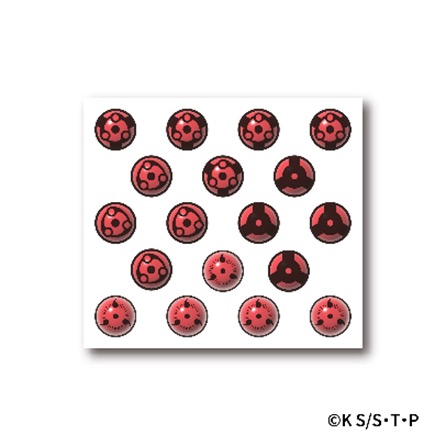 NARUTO-ナルト- 疾風伝 写輪眼ぷっくりシール 写輪眼デザイン