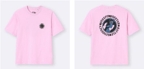 ジョジョの奇妙な冒険×GU グラフィックTシャツ ジョセフ・ジョースター 戦闘潮流