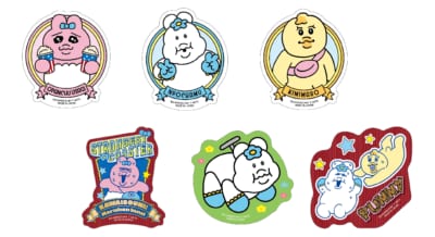 「可哀想に！メルヘンランド」ダイカットステッカー全6種 おぱんちゅうさぎ・んぽちゃむ・きみまろ