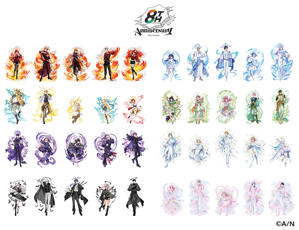 『にじさんじ』8周年記念フェアがアニメイトで2月7日より開催！撮りおろしビジュアルを使用したグッズ＆グラッテコラボが登場