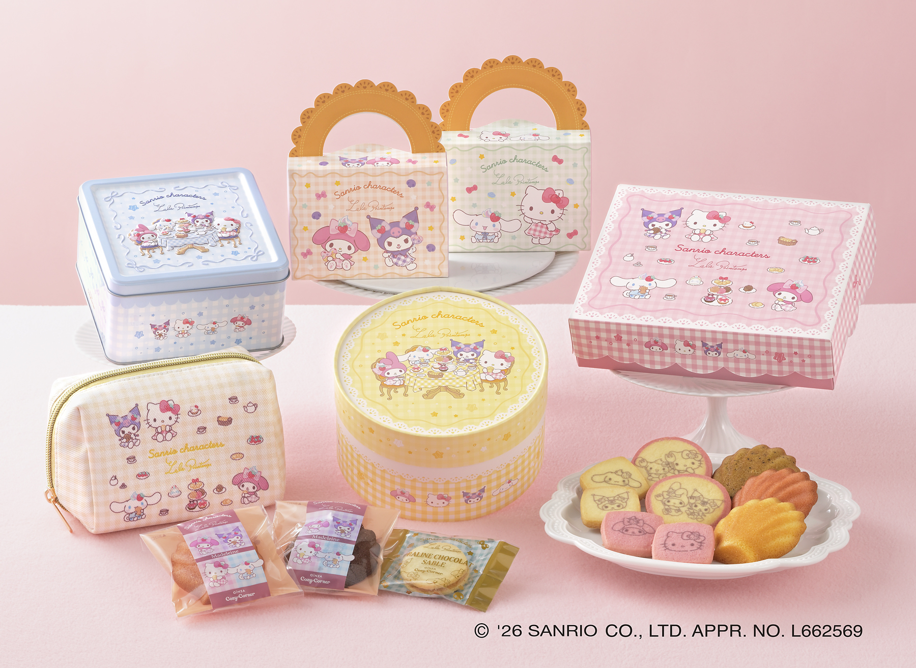 「サンリオキャラクターズ×銀座コージーコーナー」ホワイトデー限定焼菓子が2月12日より発売！キティたちのお茶会デザインが可愛すぎる