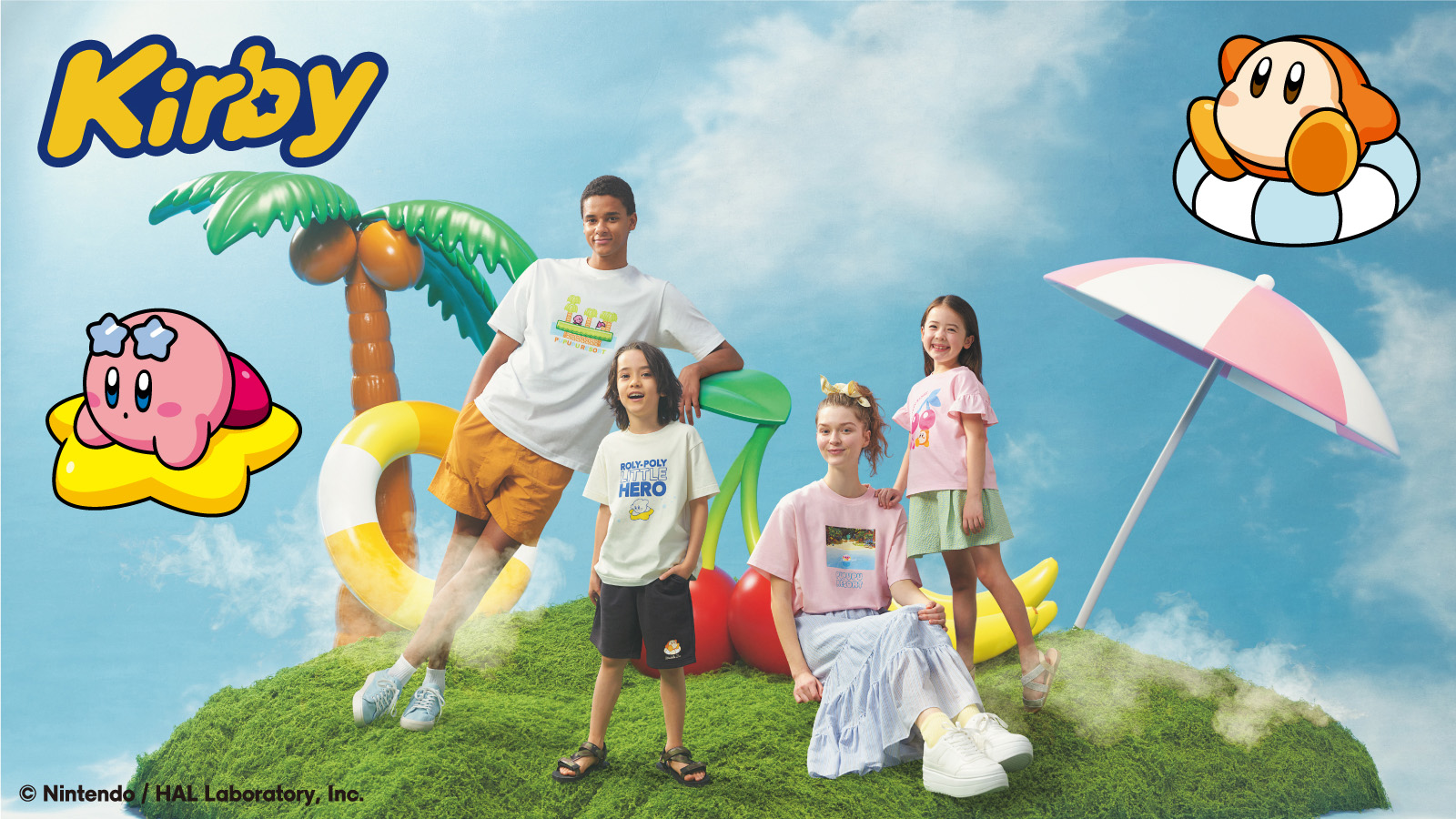 「星のカービィ×ジーユー」コラボが5月1日より発売決定！「プププリゾート」テーマのTシャツやミニバッグチャームが可愛すぎる