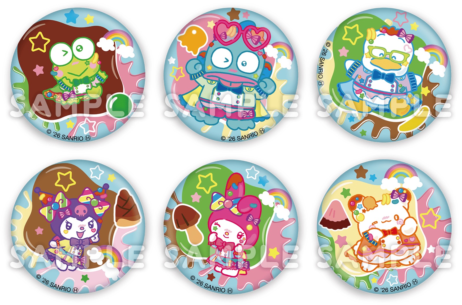 サンリオキャラクターズ 缶ミラーデザイン全6種