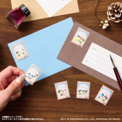 コジコジ×サンリオキャラクターズ オリジナル切手風ステッカーセット 詳細