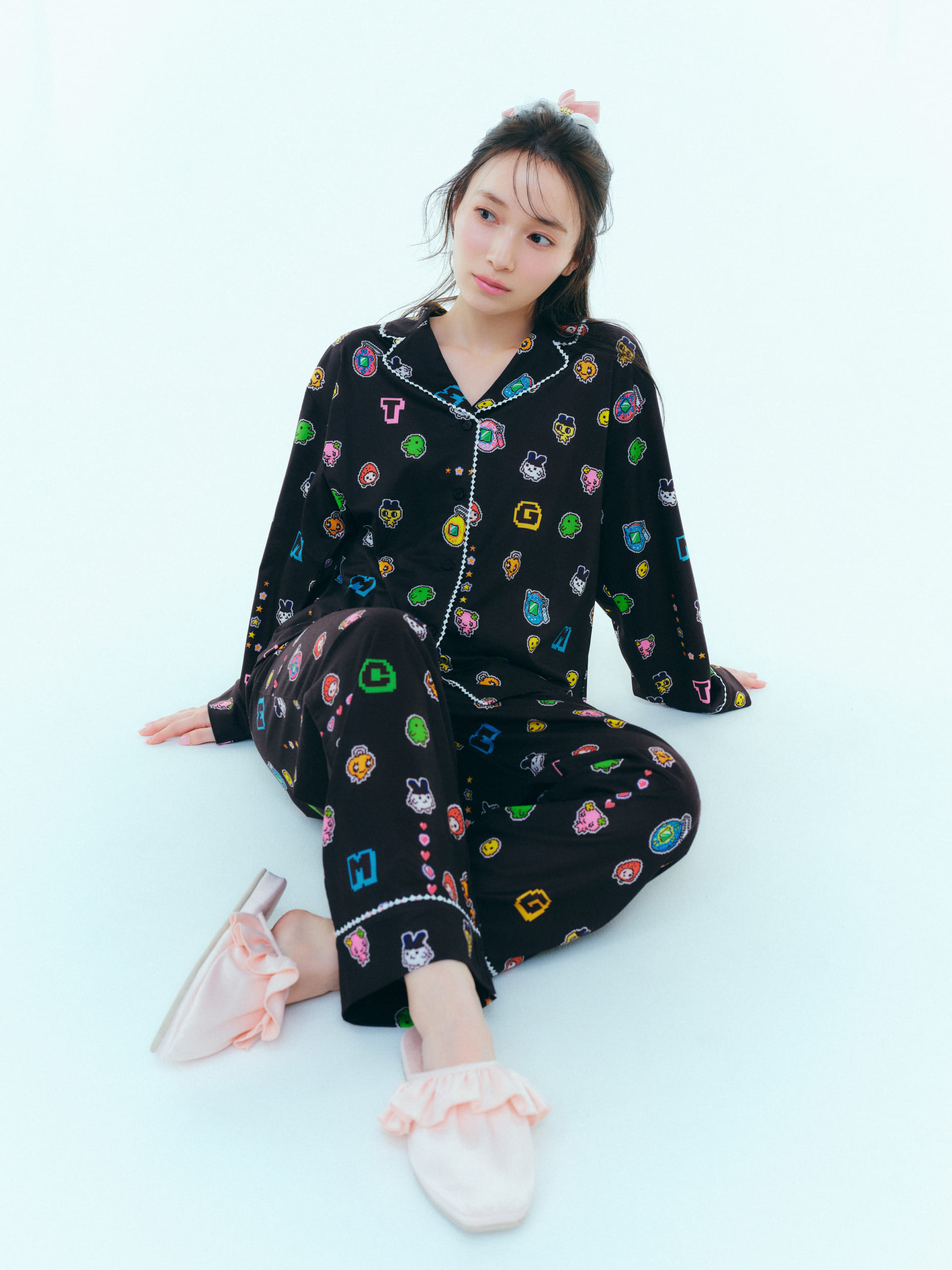 「たまごっち×SNIDEL HOME」開襟シャツ/ロングパンツ