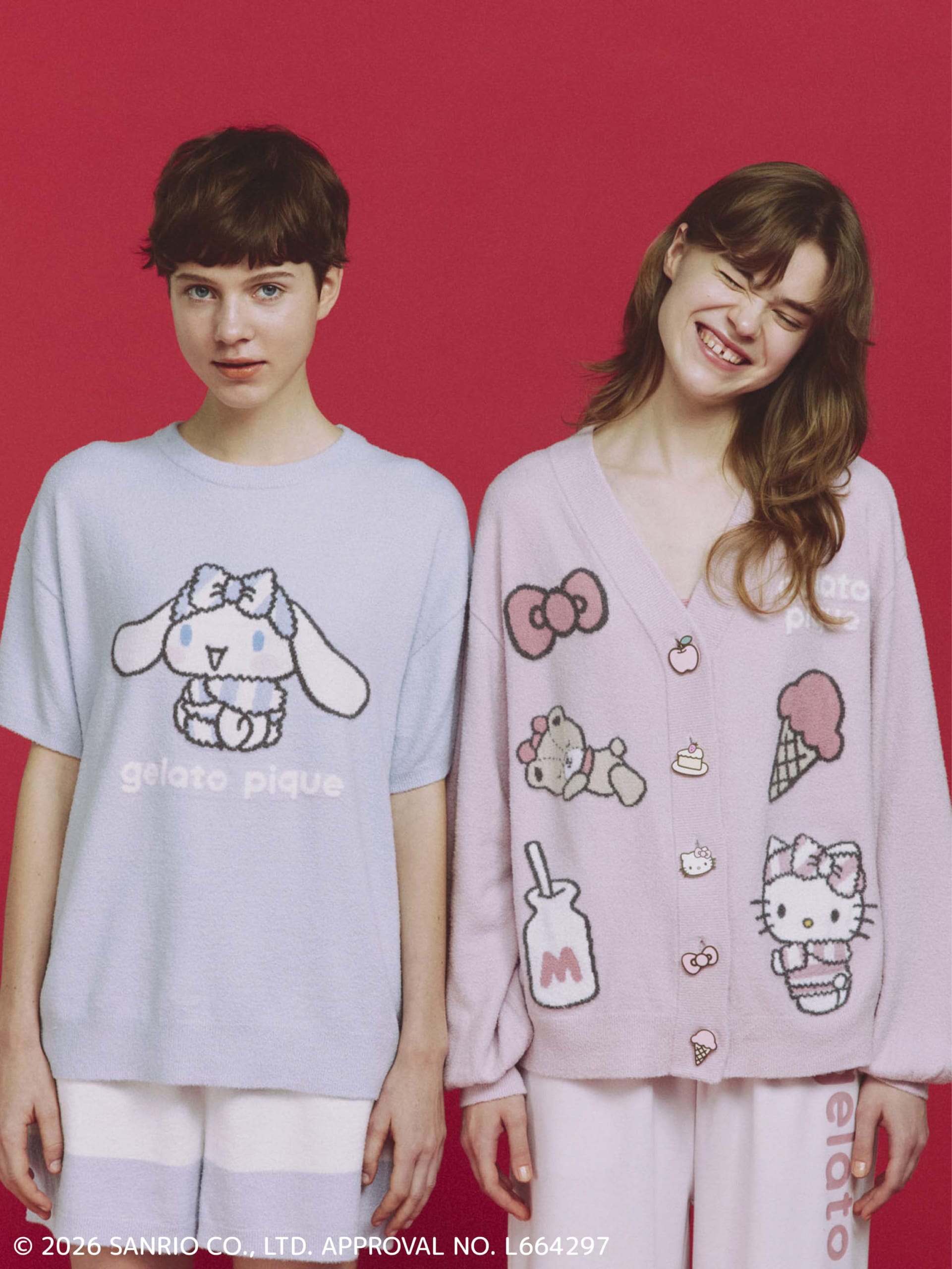 「サンリオキャラクターズ×ジェラート」スムーズィーセットアップ