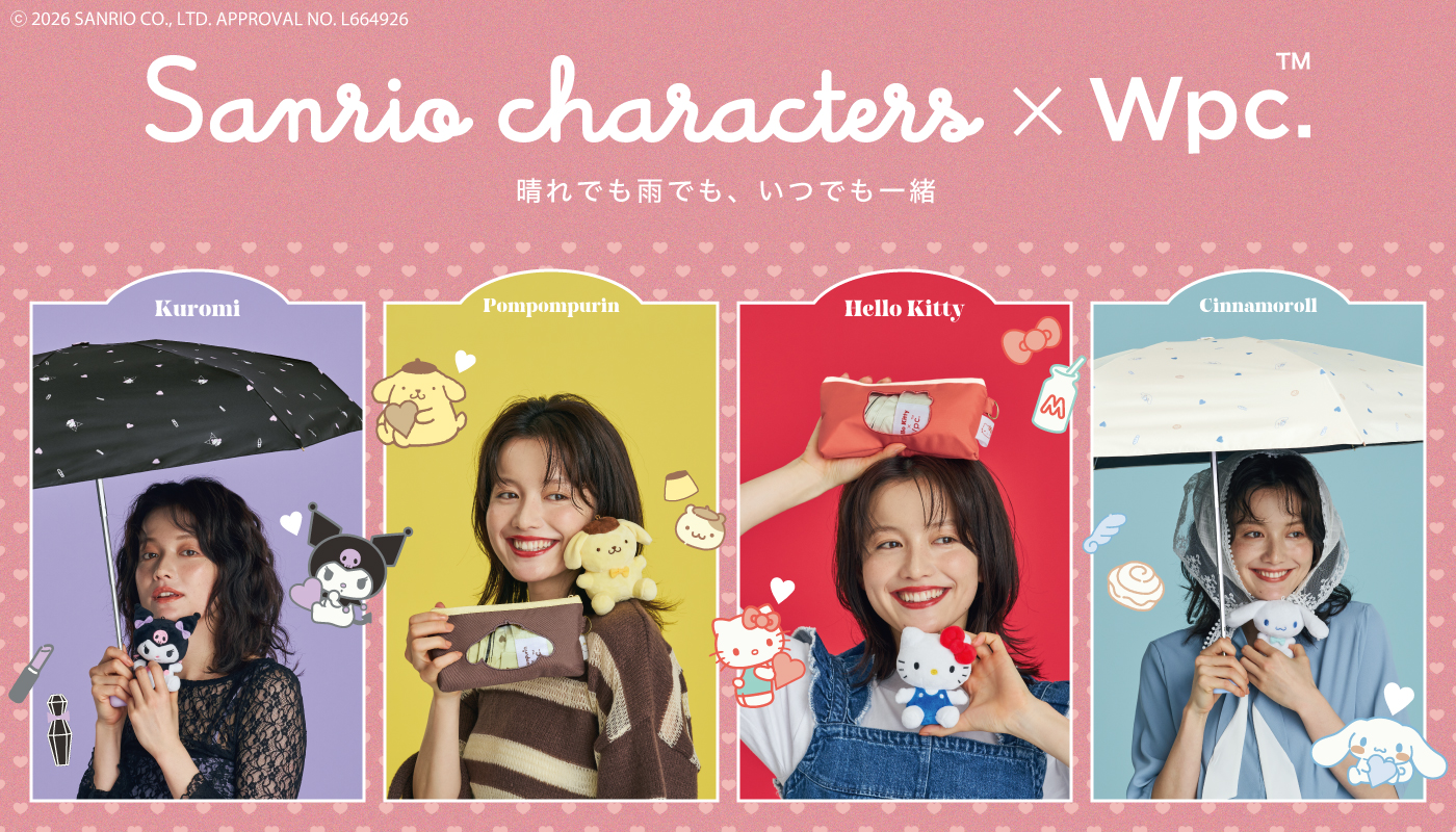 「サンリオキャラクターズ×Wpc.」折りたたみ日傘