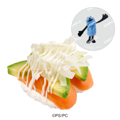 「パペットスンスン×スシロー」コラボ限定クリアピック付き サーモンアボカド