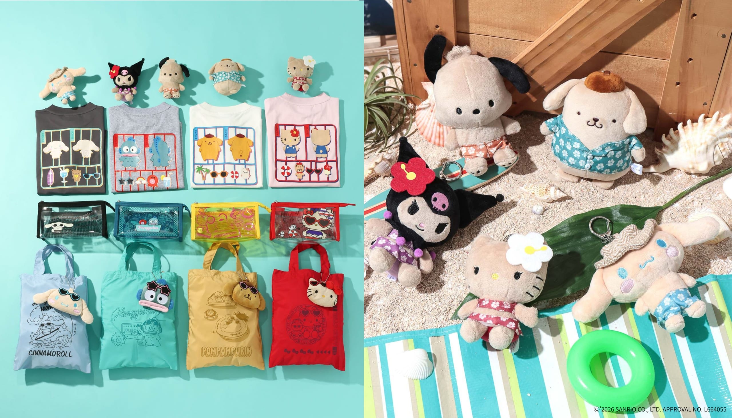 「サンリオ×and ST」BAYFLOW×ハローキティ・シナモロール、クロミ、ポチャッコ、ポムポムプリン、ハンギョドン